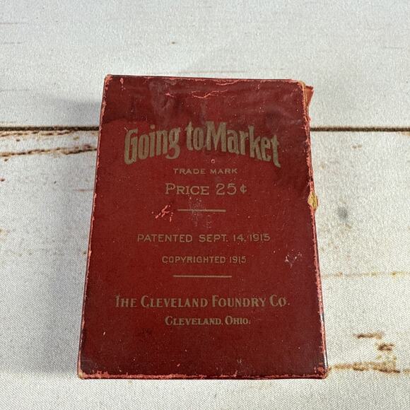 Antique Going To Market Playing Card Game Pat. Sept. 14 1915 Complete Set - Picture 1 of 4